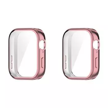 Чехол TPU мягкий полный бампер защитный чехол для экрана Huawei Watch Fit 3 (розовый)