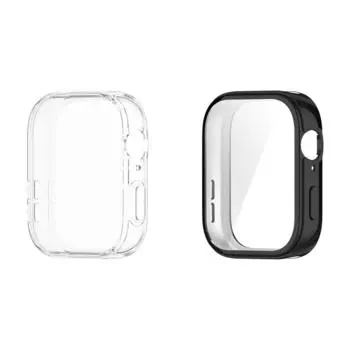 Чехол TPU мягкий полный бампер защитный чехол для Huawei Watch Fit 3 (Ясно Белый)