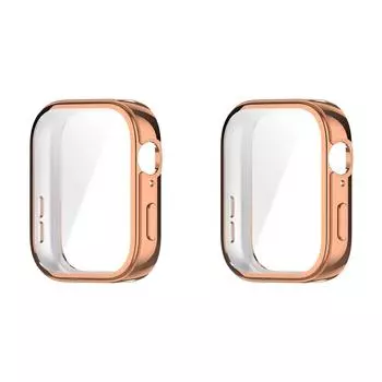 Чехол TPU мягкий полный бампер защитный чехол для Huawei Watch Fit 3 (Розовое золото)