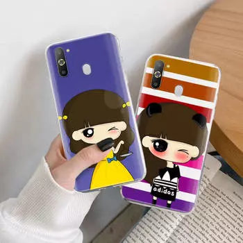 Чехол TPU с большой головой куклы для iPhone XR 7 8 14 15 11 12 13 X XS Pro Max Xiaomi Redmi 13C Note 9 Samsung A22 S23 S24 Ultra Plus VIVO Samsung A01 аэро