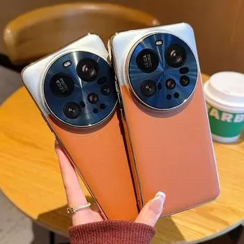 Чехол Trend Desert Moon для Xiaomi 15Ultra/14Ultra/13Ultra/12Ultra с гальваническим покрытием из золота, контрастная искусственная кожа, защита камеры Xiaomi 12S Ultra золотой