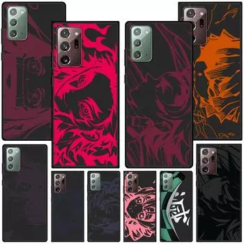 Чехол «Убийца демонов» для Samsung Galaxy Note 20 Ultra 10 Lite 9 8 A53 A52 A12 S22 S21 FE S20 Plus, черный чехол из ТПУ для телефона в виде ракушки в стиле аниме Samsung Note 20