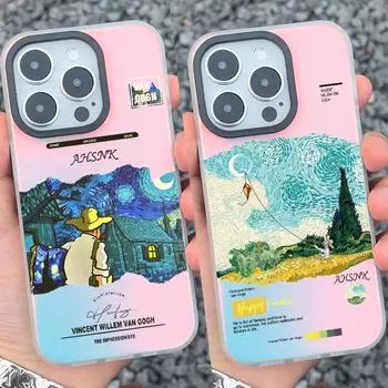 Чехол Van Gogh Colorful для iPhone 15 Pro в цвете Aurora White для Apple 12/11/Xs Max/8 iPhone 15 Pro Max