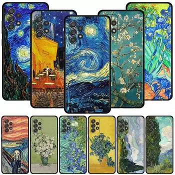 Чехол Van Gogh Starry Sky Art для Samsung Galaxy A51 A71 A41 A31 A11 A01 A72 A52 A42 A32 A22 A21s A02s A12 A02, черный чехол For Samsung A41