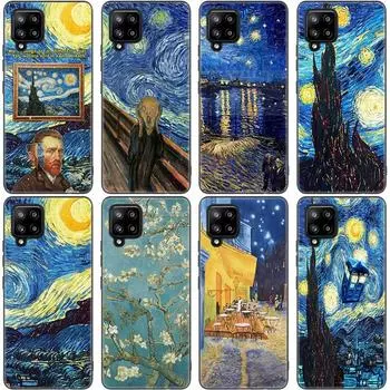 Чехол Van Gogh Starry Sky Art для Samsung Galaxy A12 A02S A22 A32 A52 A72 A71 A51 A41 A31 A21 A11 A50 A70 A10S A20S, черный чехол Samsung A02