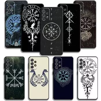 Чехол Viking Vegvisir с логотипом дерева для Samsung Galaxy A14 A73 A53 A71 A51 A31 A33 A22 A12 A21s A13 A32 A52s A72 A52 A23 Samsung A73 5G