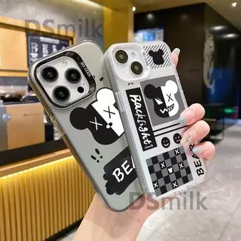 Чехол Violent Bear для iPhone 15 Pro: Изготовлен лазером, устойчив к падениям, подходит для 14/13/11/Xs Max/8 Plus 15