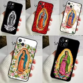 Чехол Virgen De Guadalupe Virgin Mary для iPhone 14 16 15 Pro Max 11 12 13 Mini 7 8 Plus X XR XS MAX, мягкий противоударный чехол iPhone 11 Pro