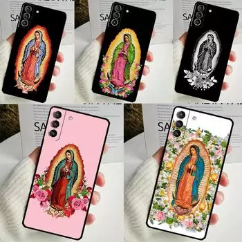 Чехол Virgen De Guadalupe Virgin Mary для Samsung Galaxy S24 Ultra S22 Plus S20 S21 FE S8 S9 S10 Note 10 20 S23 Ultra Cover Galaxy S10