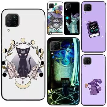 Чехол «Волшебный кот ведьмы» для Huawei P30 Pro P20 P40 Mate 20 Lite P Smart 2021 2019 Nova 5T Honor 50 10i 9X 8X Huawei P20