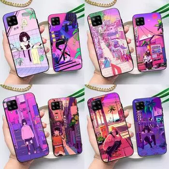 Чехол в японском стиле с изображением аниме для Samsung Galaxy A54 A34 A52 A32 A22 A12 A13 A14 A23 A33 A53 A73 A51 A71 Samsung A70