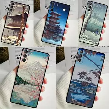 Чехол в японском стиле Ukiyo-e Art для Samsung Galaxy S24 Ultra S22 Plus S20 S21 FE S8 S9 S10 Note 10 20 S23 Ultra Cover Galaxy S21