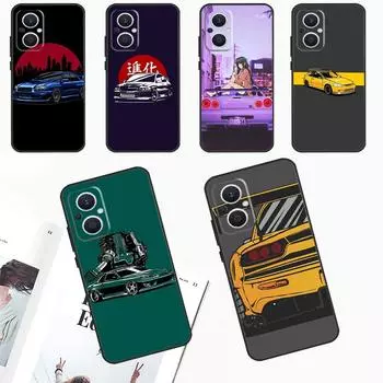 Чехол в стиле аниме JDM для OPPO Reno 10 Pro 4Z 5Z 8T 4 5 6 7 8 Lite OPPO Find X6 Pro X3 X2 Neo X5 Lite OPPO Reno8 T 4G
