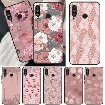 Чехол в стиле розового золота с любовью для Huawei P40 Lite P20 P50 P30 Pro P Smart Z 2019 Nova 5T, чехол для Honor 50 Honor 10i or 20i