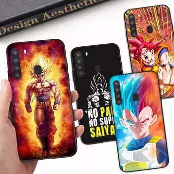 Чехол WD10 Dragon Ball Black Soft для iPhone 16 15 Plus 14 13 Pro 8 SE XR XS Max P30 Nova 5T Y5P Y6 Y7 Y8P Y9 Realme C30 C33 C31 VIVO Y36 V27 Huawei Nova 3 ирис