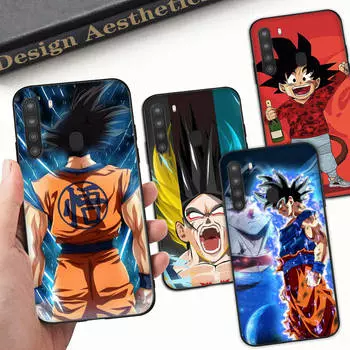 Чехол WD12 Dragon Ball z Black Sofe для Samsung Note 20 Lite S24 Ultra S23 A03 A05 A06 A11 A71 A15 A16 A13 A24 A25 A33 A52 A53 A50 M55 M35 Plus Samsung S22 арлекин
