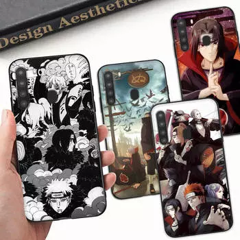 Чехол WD20 Naruto AkatsukiBlack Sofe для Xiaomi Poco X6 X4 M5 M6 F5 F6 C65 C55 C50 C51 C40 Pro Redmi 14C A3X 13C 12C 11T 10A 9C Note 7 6 8A Plus Redmi 10C капри