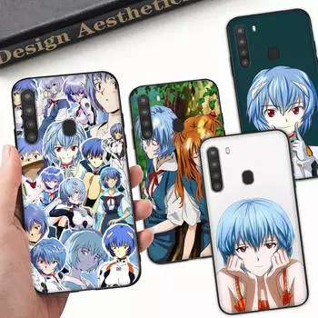 Чехол WD23 Genesis Evangelion ReiBlack Sofe для Xiaomi Poco X6 X4 M5 M6 F5 F6 C65 C55 C50 C51 C40 Pro Redmi 14C A3X 13C 12C 11T 10A 9C Note 7 6 8A Plus Xiaomi Poco M3 Pro ирис