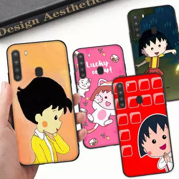 Чехол WD32 Sakura Momoko Black Sofe для iPhone 16 15 Plus 14 13 Pro 8 SE XR XS Max P30 Nova 5T Y5P Y6 Y7 Y8P Y9 Realme C30 C33 C31 VIVO Y36 V27 Huawei Y6P 2020 капри