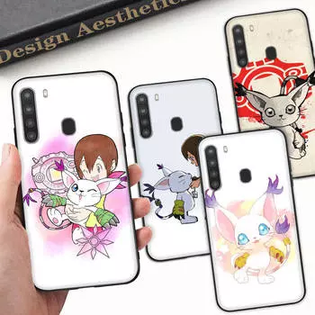 Чехол WD8 Digimon Gomamon TailmonBlack Sofe для Xiaomi Poco X6 X4 M5 M6 F5 F6 C65 C55 C50 C51 C40 Pro Redmi 14C A3X 13C 12C 11T 10A 9C Note 7 6 8A Plus Xiaomi Poco M6 4G кожа буйвола