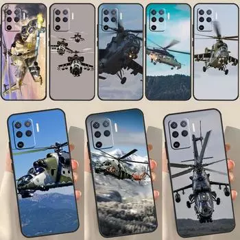 Чехол-вертолет Mil Mi 24 Hind для OPPO A15 A74 A54 A94 A52 A72 A31 A53 A53S A5 A9 2020 A3S A5S A83 A91 A93, чехол OPPO A54 4G