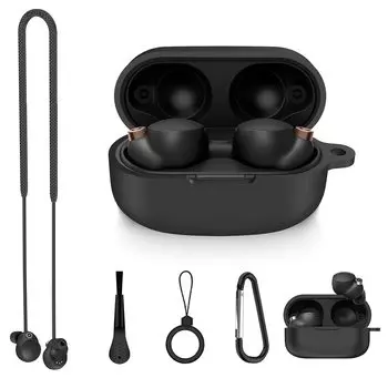 Чехол Woocon Sony, 5 в 1, мягкий силиконовый защитный комплект аксессуаров, чехол для Sony WF1000XM4, чехол для беспроводных наушников с функцией зарядки