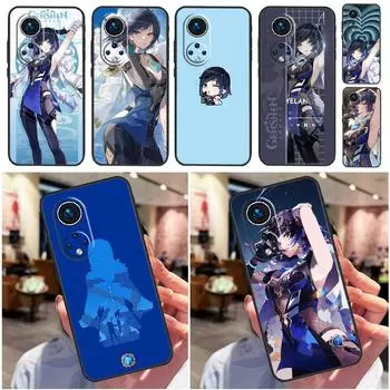 Чехол Yelan Genshin Impact для Huawei P30 Lite P40 P20 P50 Mate 50 Pro P Smart Nova 5T Honor X8 X9 50 70 P Smart 2021