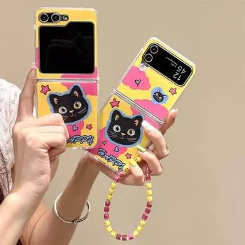 Чехол Yellow Cat Pocket2 для телефона Samsung Z Flip5 и Oppo N3 Flip - стильный браслет. Single shell; oppoN3flip жёлтый