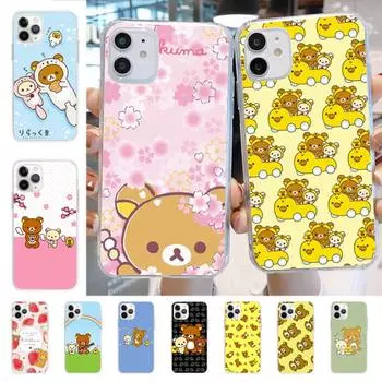 Чехол YNDFCNB Rilakkuma для iPhone 11 12 13 mini pro XS MAX 8 7 6 6S Plus X 5S SE 2020 XR iphone XS MAX