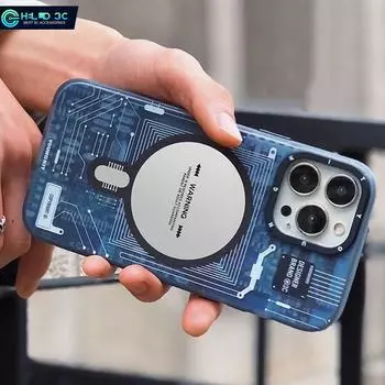 Чехол Youngkit circuit magnetic case совместимый с iphone 16/15/14/13/чехол ударопрочный для iphone 16 pro max чехол против царапин для iphone 15 pro max чехол 13