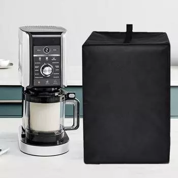 Чехол Yousheng Dust Cover с ручкой, устойчивый к ультрафиолетовому излучению, водонепроницаемый, простая установка, антистатический чехол от пыли для Ninja CREAMi Deluxe NC501/NC299AMZ/NC301 чёрный