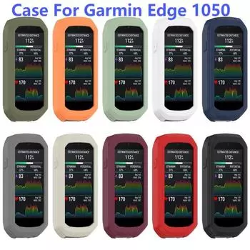 Чехол защитный чехол силиконовый противоударный и мягкий защитный чехол Half Pack Shell Skin совместим с Garmin Edge 1050 For Edge1050 зелёный