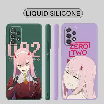 Чехол Zero Two Peoples для Samsung Galaxy A73 A52 A33 A52s A23 A72 A22 A13 A13 A12 A32 A53 A42, мягкий квадратный жидкий чехол Samsung A13 5G