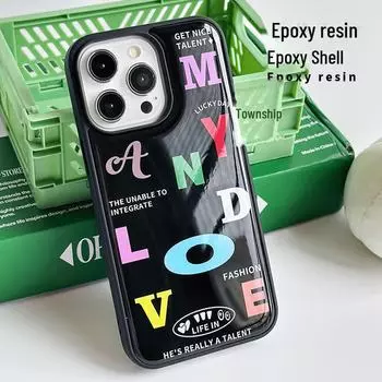 Чехол Zhitai Apple 14 из эпоксидной смолы для iPhone 16 Pro и Huawei Mate 60 Pro iPhone 13 Pro Max