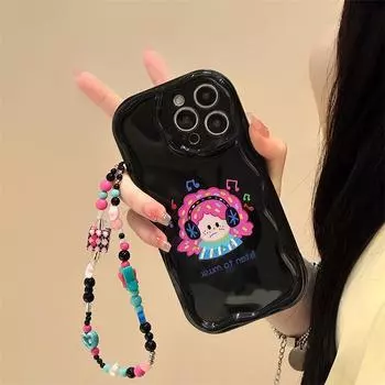 Чехол Zhitai Apple iPhone 14 Pro Max — кремовый узор, универсальный дизайн браслета для женщин. Подходит для моделей XS–12 и 15 Pro Max. iPhone 12 Pro