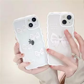 Чехол Zhitai Big Wave для iPhone 12/13/14/15 ProMax с дизайном банта - горячая распродажа iPhone 15 Pro Max