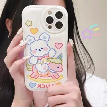 Чехол Zhitai Cartoon Air Cushion для Apple iPhone 14 Pro/15, новый защитный чехол X50/60 iPhone 7/8