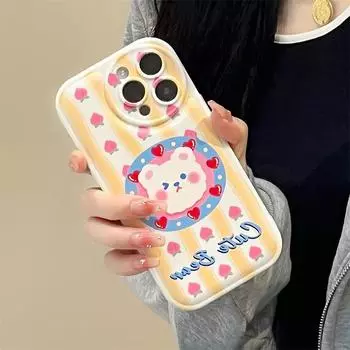 Чехол Zhitai Cartoon Air Cushion для iPhone 12-15 Pro Max, совместим с моделями Vivo. iPhone 12 Pro
