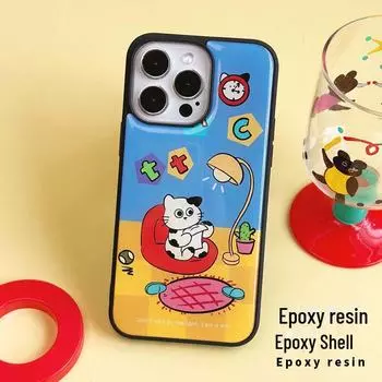 Чехол Zhitai Cartoon Epoxy Shell для Apple iPhone 14/16 Pro Max и Huawei Mate 60 iPhone 14 Pro