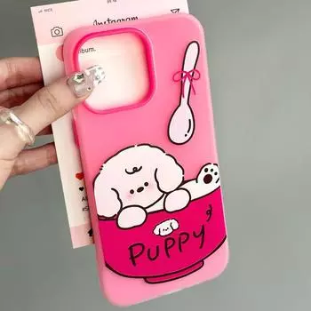 Чехол Zhitai Cartoon Jelly для iPhone 15 Pro Max, 16, 14, 13 и 12 — милый и забавный дизайн. 14/15 Plus