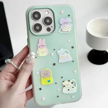 Чехол Zhitai Cartoon Jelly Skin для iPhone 11-15, подходит для моделей 14 Pro Max, Apple 12-13 iPhone 13 Pro Max
