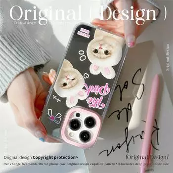 Чехол Zhitai Cute Mirror для iPhone 12/11 Pro Max/13/14 Pro, подходит для Apple 15 iPhone 7/8
