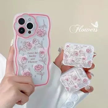 Чехол Zhitai для iPhone 13/14 Pro Max и AirPods 3 с цветочным дизайном iPhone 11