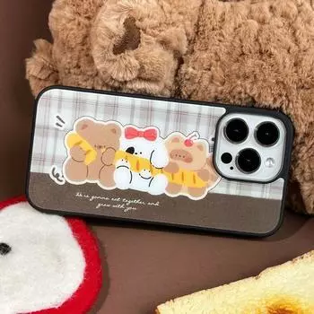 Чехол Zhitai Frosted Black Frame для iPhone: Совместимо с iPhone 16 Pro, 15 Pro Max, 14 и Cartoon 13. iPhone 14 Pro Max