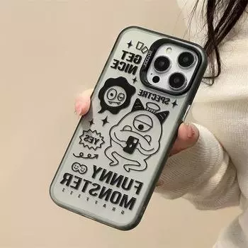 Чехол Zhitai Frosted Laser Cartoon для iPhone 13/14/16 Pro и Huawei Mate 60 iPhone 15 Pro Max