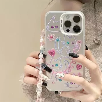 Чехол Zhitai Frosted Laser для iPhone 14/15 Pro Max и Huawei Mate 60 с браслетом iPhone 13/14