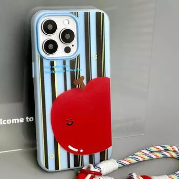 Чехол Zhitai Jelly Cartoon для iPhone с ремешком на руку для моделей 11, 12, 14 Pro Max, 15 и XS iPhone X/XS