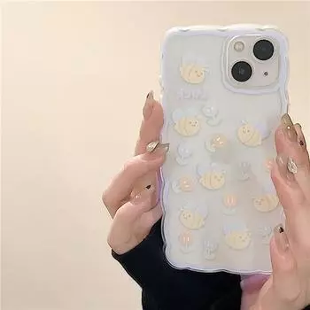 Чехол Zhitai Large Wave Pattern Cartoon для iPhone 13, 14 Pro и 15 Pro iPhone 12 Mini