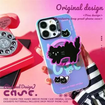 Чехол Zhitai Magnetic Frosted Laser для iPhone 16 Pro с подставкой, совместим с iPhone 15 iPhone 16 Pro Max