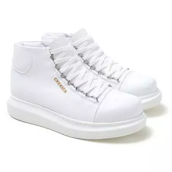 Chekich Мужская и женская обувь Белые не кожаные кроссовки унисекс на весну и осень на шнуровке Удобные лодыжки Мужская мода Свадьба CH258